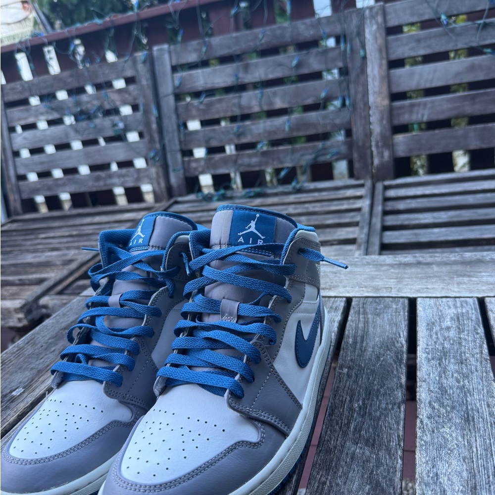 Air Jordan Blue and Gray Sneakers - Picture 4 of 4